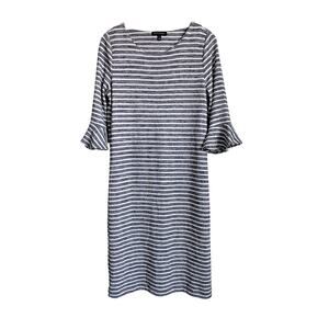 Banana Republic Stripe Flutter Sleeve Dress Sz 12